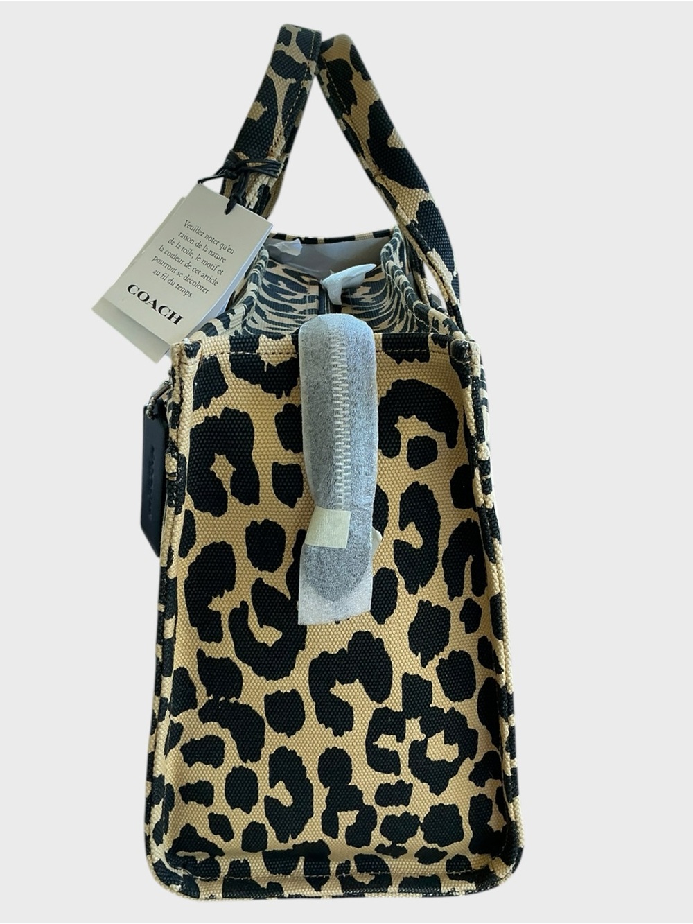 Coach Cargo Tote 26 Leopard Print Canvas Bag NWT - Picture 7 of 12